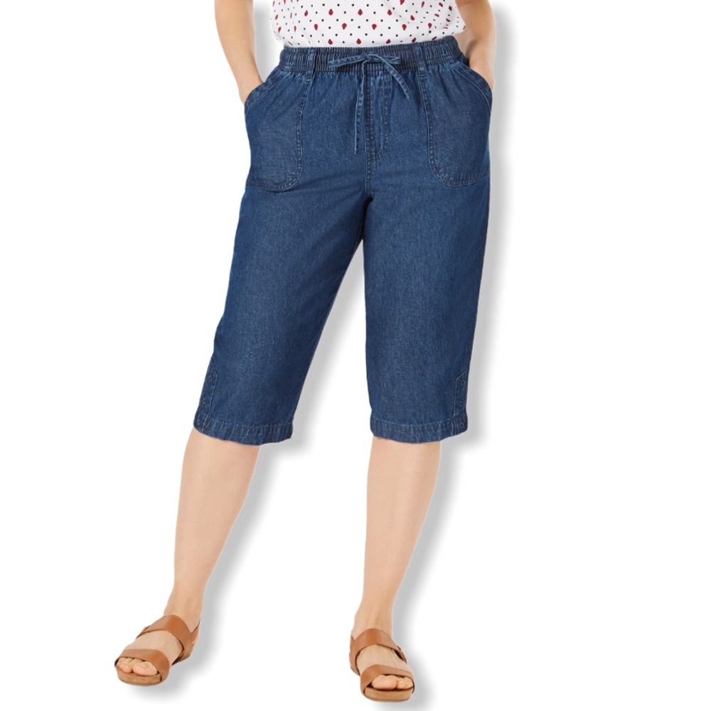 Karen Scott Denim Capri Pants